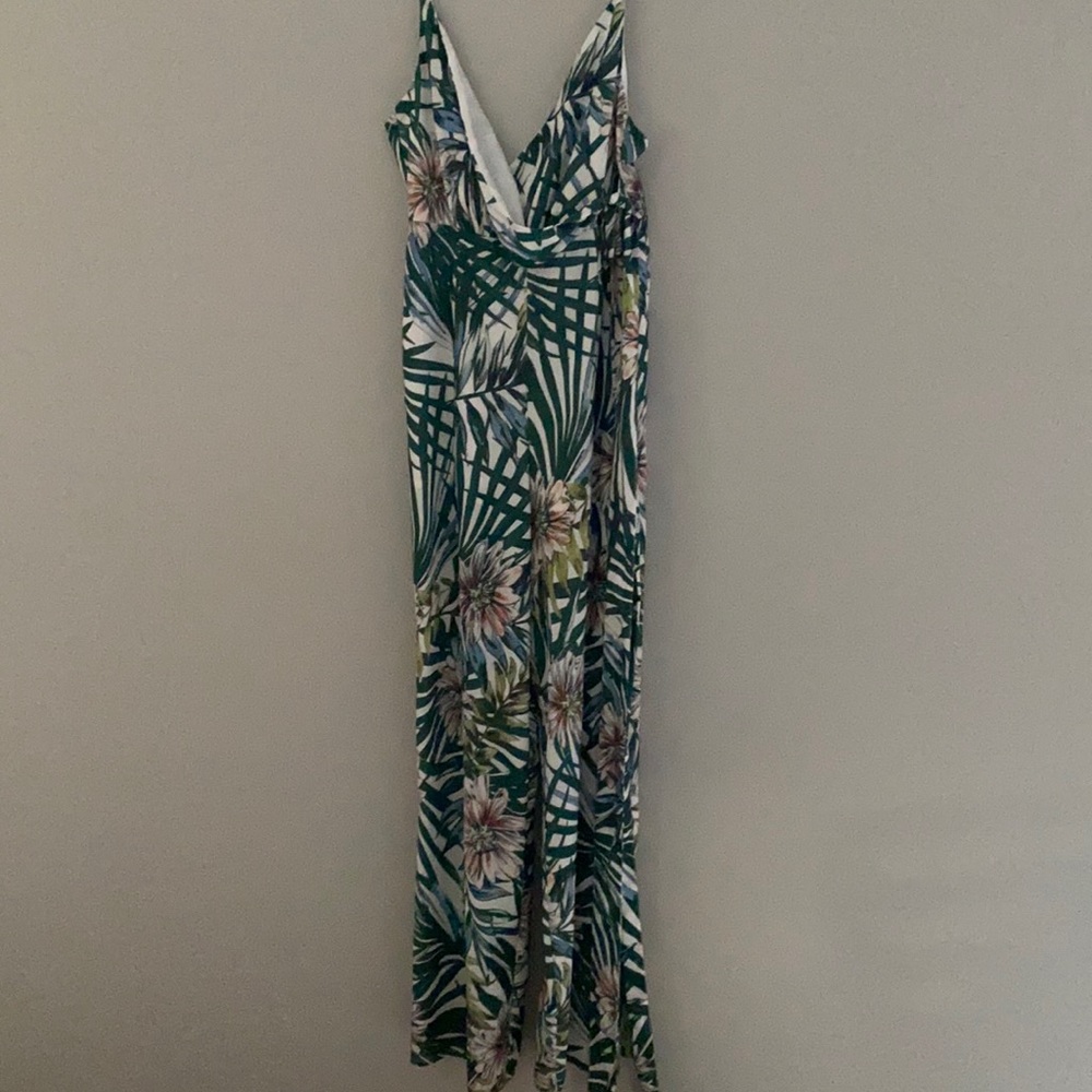 Tropical floral women’s jumpsuit size medium